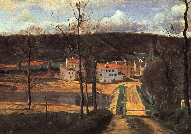  Jean Baptiste Camille  Corot Ville d'Avray The Pond and the Cabassud House oil painting image